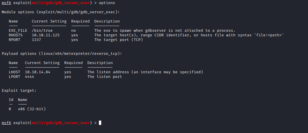 Metasploit gdbserver exploit
